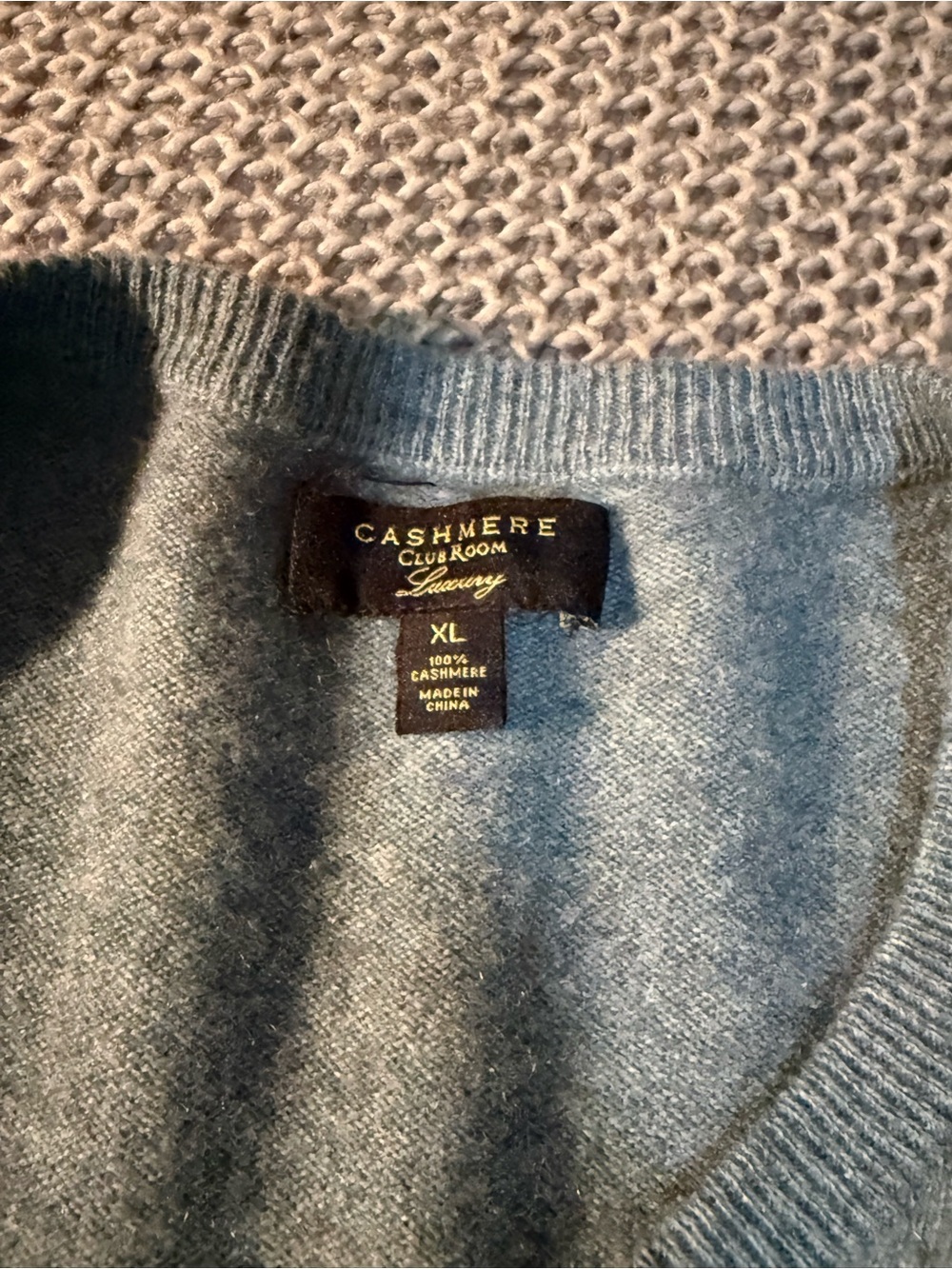 Club Room Cashmere V-Neck Sweater - Light Blue